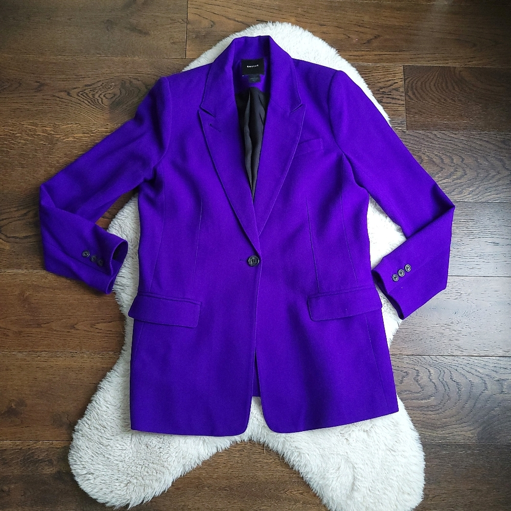 RARE Smythe 90s Tailored Wool Purple Blazer Jacket
